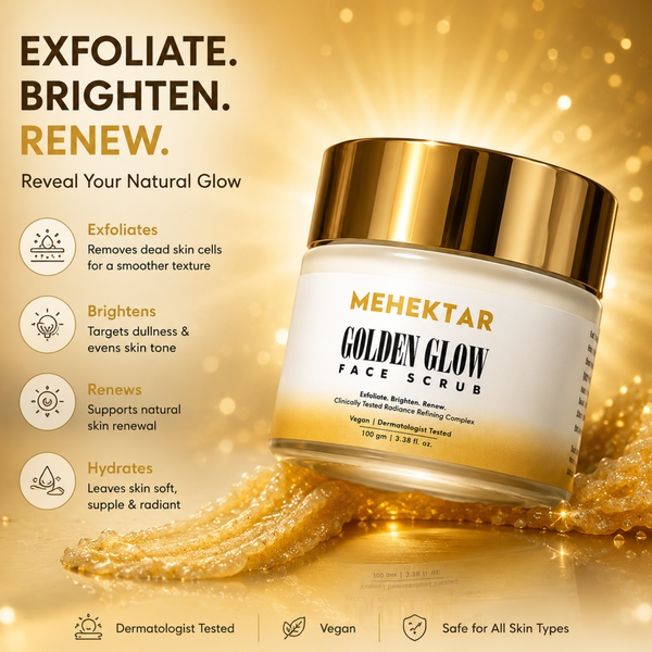 Exfoliating Face Scrub for Glowing Skin in India | MEHEKTAR AHA BHA Scrub 100ml