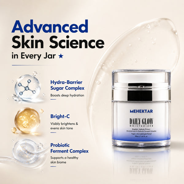Hydrating & Brightening Moisturizer for Glowing Skin in India | MEHEKTAR Daily Glow with Vitamin C 50ml