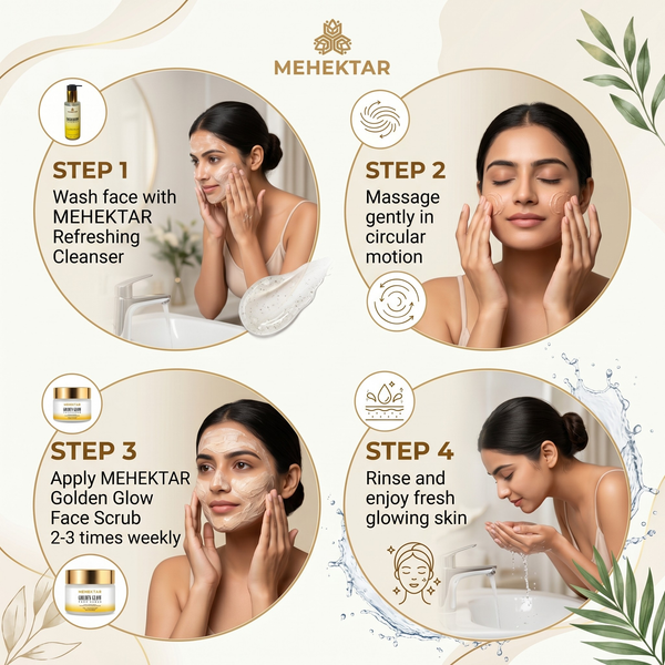 MEHEKTAR Face Wash & Face Scrub Combo for Men & Women | Deep Cleansing, Tan Removal & Glowing Skin | All Skin Types
