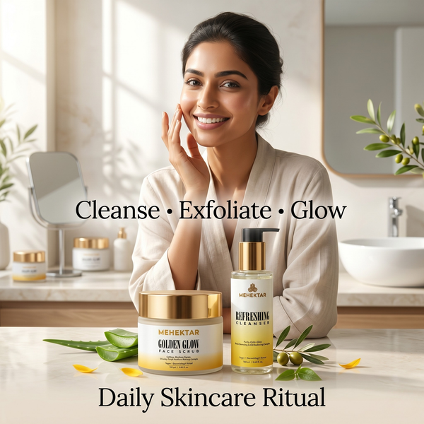MEHEKTAR Face Wash & Face Scrub Combo for Men & Women | Deep Cleansing, Tan Removal & Glowing Skin | All Skin Types