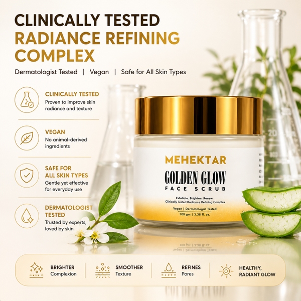Exfoliating Face Scrub for Glowing Skin in India | MEHEKTAR AHA BHA Scrub 100ml