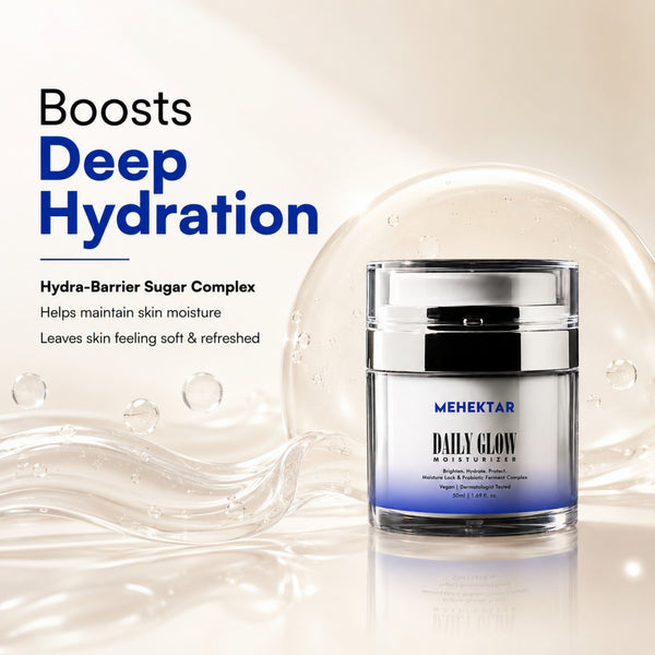 Hydrating & Brightening Moisturizer for Glowing Skin in India | MEHEKTAR Daily Glow with Vitamin C 50ml