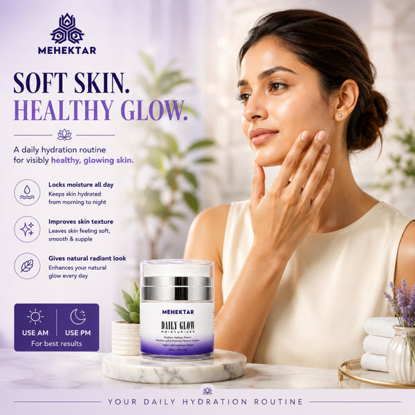 Hydrating & Brightening Moisturizer for Glowing Skin in India | MEHEKTAR Daily Glow with Vitamin C 50ml