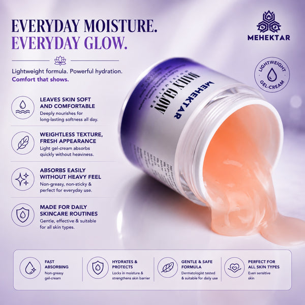 Hydrating & Brightening Moisturizer for Glowing Skin in India | MEHEKTAR Daily Glow with Vitamin C 50ml