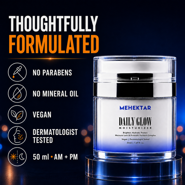Hydrating & Brightening Moisturizer for Glowing Skin in India | MEHEKTAR Daily Glow with Vitamin C 50ml