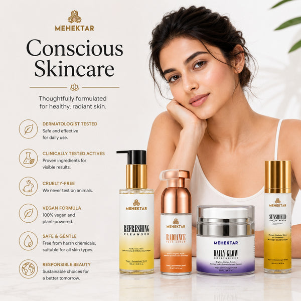 MEHEKTAR Opulent Radiance Combo - Glow Skincare Set | Glow + Protection Routine