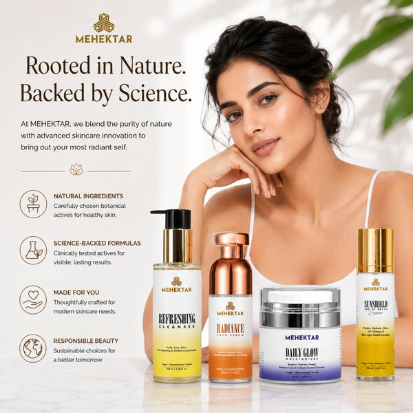 MEHEKTAR Opulent Radiance Combo - Glow Skincare Set | Glow + Protection Routine