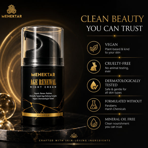 Anti-Aging Night Cream for Wrinkles & Glow in India | MEHEKTAR Retinol Night Cream 50ml