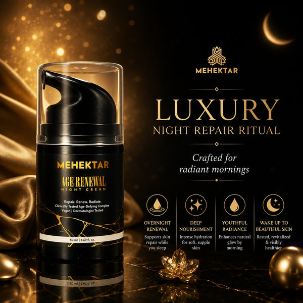 Anti-Aging Night Cream for Wrinkles & Glow in India | MEHEKTAR Retinol Night Cream 50ml