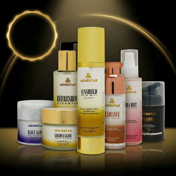 MEHEKTAR full skincare bundle showing premium value offer with complete routine products