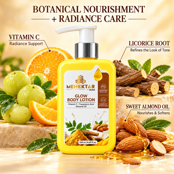 MEHEKTAR ELINA Glow Body Lotion with Vitamin C & Tranexamic Acid, 250 ml