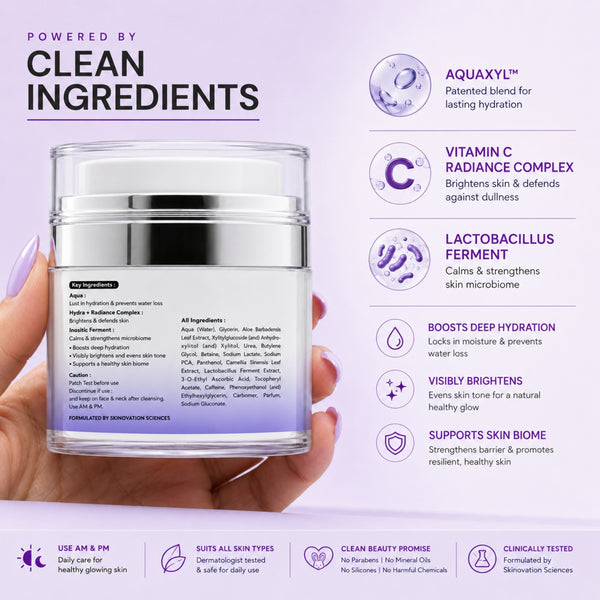 Hydrating & Brightening Moisturizer for Glowing Skin in India | MEHEKTAR Daily Glow with Vitamin C 50ml