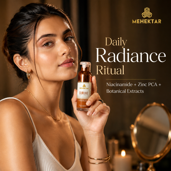 Brightening Serum for Dark Spots & Oily Skin in India | MEHEKTAR Radiance Serum with Niacinamide 30ml