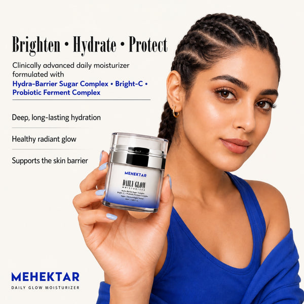 Hydrating & Brightening Moisturizer for Glowing Skin in India | MEHEKTAR Daily Glow with Vitamin C 50ml