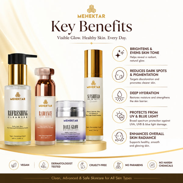 MEHEKTAR Opulent Radiance Combo - Glow Skincare Set | Glow + Protection Routine