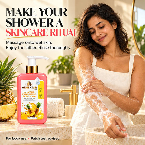MEHEKTAR EVIRA AHA/BHA Exfoliating Body Wash, 250 ml