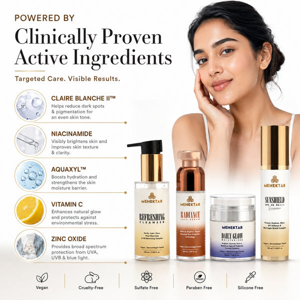 MEHEKTAR Opulent Radiance Combo - Glow Skincare Set | Glow + Protection Routine