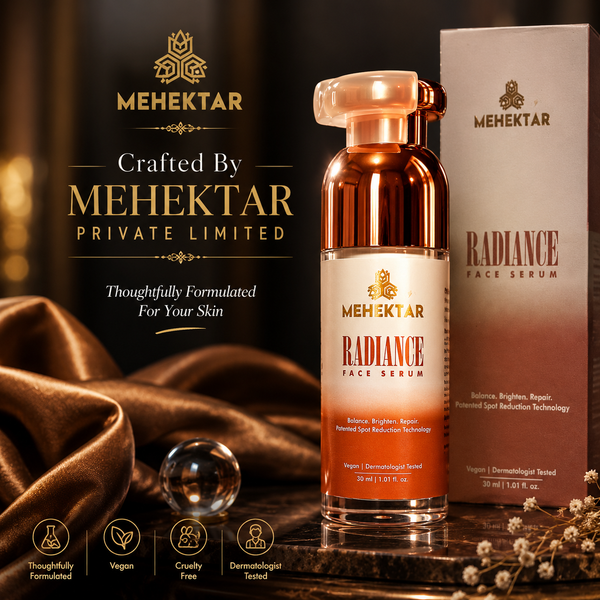 Brightening Serum for Dark Spots & Oily Skin in India | MEHEKTAR Radiance Serum with Niacinamide 30ml