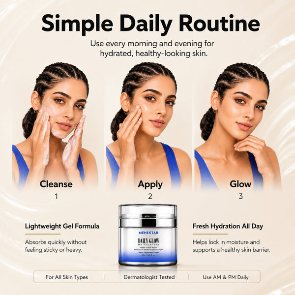Hydrating & Brightening Moisturizer for Glowing Skin in India | MEHEKTAR Daily Glow with Vitamin C 50ml