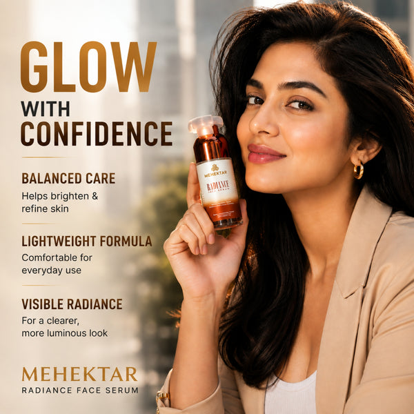 Brightening Serum for Dark Spots & Oily Skin in India | MEHEKTAR Radiance Serum with Niacinamide 30ml
