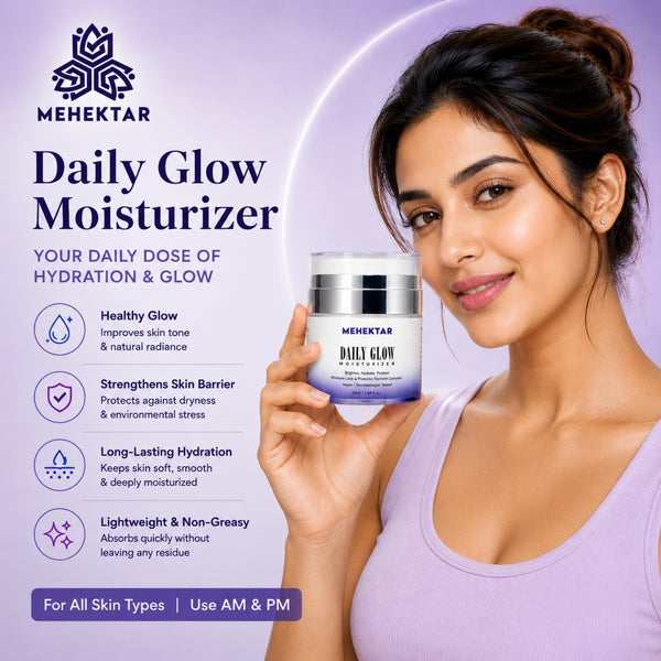 Hydrating & Brightening Moisturizer for Glowing Skin in India | MEHEKTAR Daily Glow with Vitamin C 50ml
