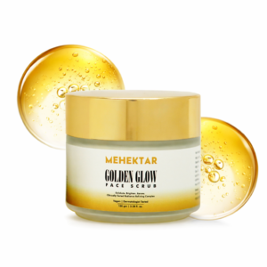 mehektar golden glow face scrub | brightening exfoliating scrub